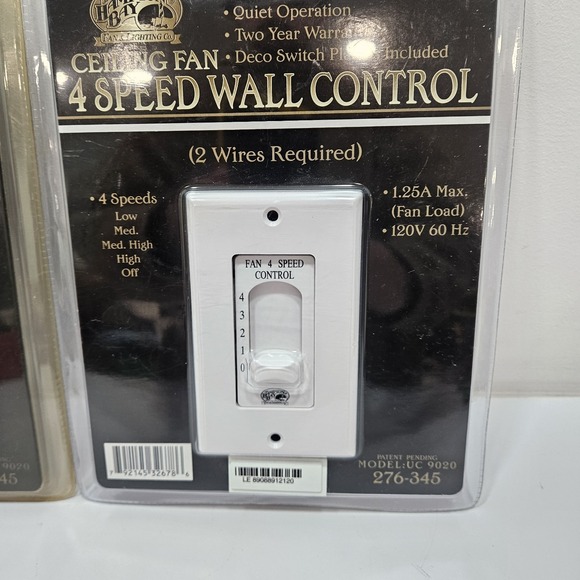 2 Hampton Bay Ceiling Fan 4 Speed Wall Control Model UC9020 - Brand New 276-345 - Picture 4 of 11